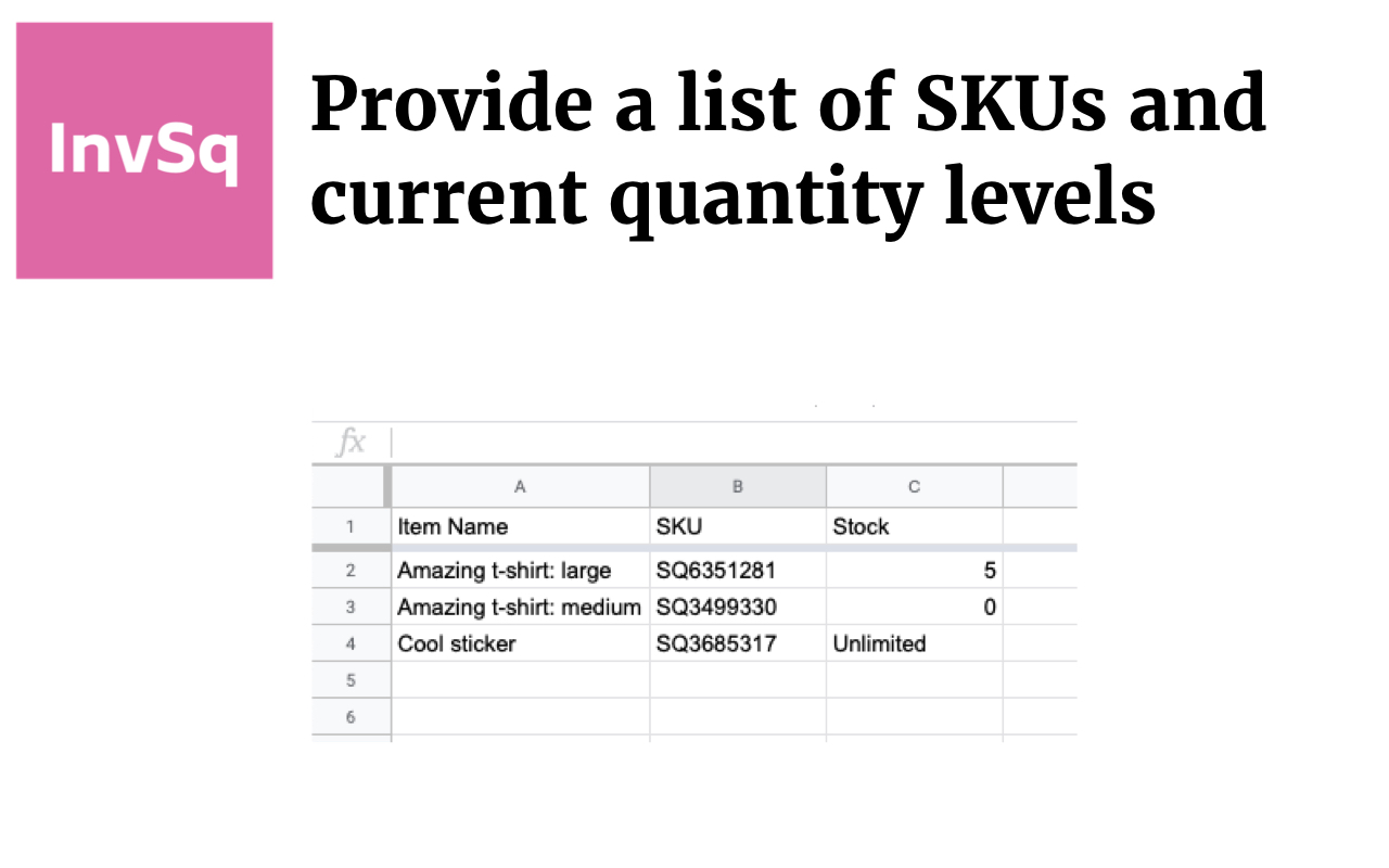 Create a spreadsheet to keep your inventory up-to-date in